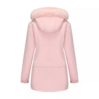 Full Size Fur Hooded Warm Winter Parka Outerwear Plus Size