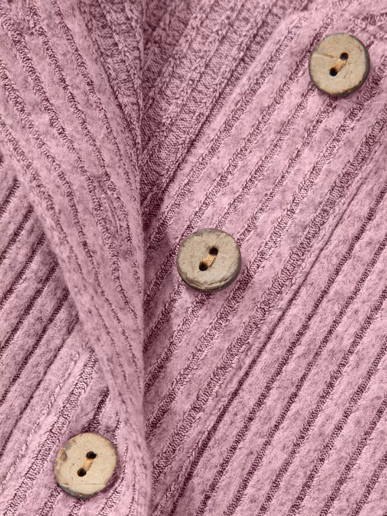 Ribbed Texture Drop Shoulder Henley Top