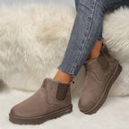 Women's Thick Soled Winter Snow Boots With Plush Lining & Anti-Slip Outsole Casual Ankle Boots
