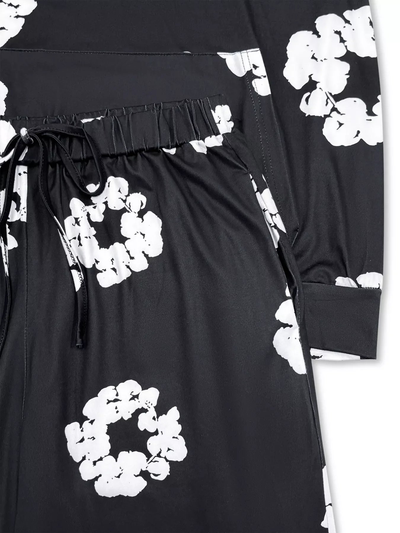 Printed Long Sleeve Hoodie and Pants Set