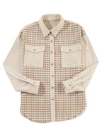 Houndstooth Button-Down Jacket