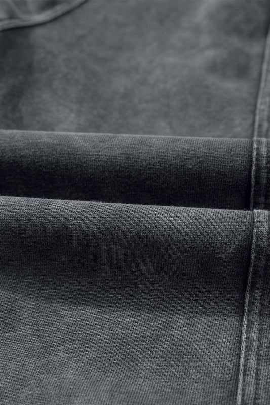 Solid Mineral Wash Jogger Style Pants