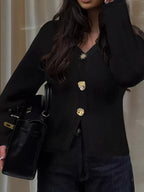 Button-Down Knit Cardigan