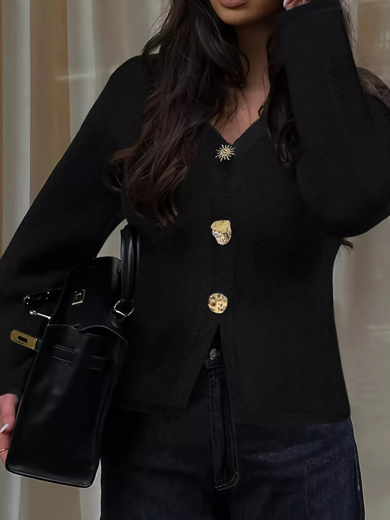 Button-Down Knit Cardigan