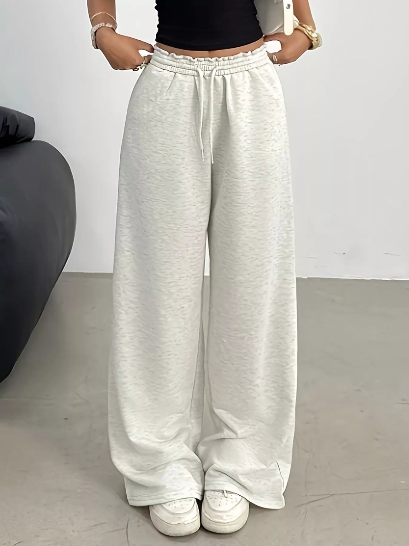 Wide Leg Drawstring Sweatpants