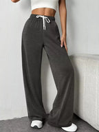 Drawstring Wide Leg Pants