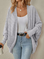 Casual Knit Open Front Cardigan