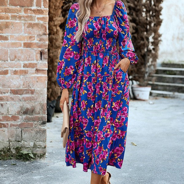 Love Kuza Garden Glow Floral Midi Dress