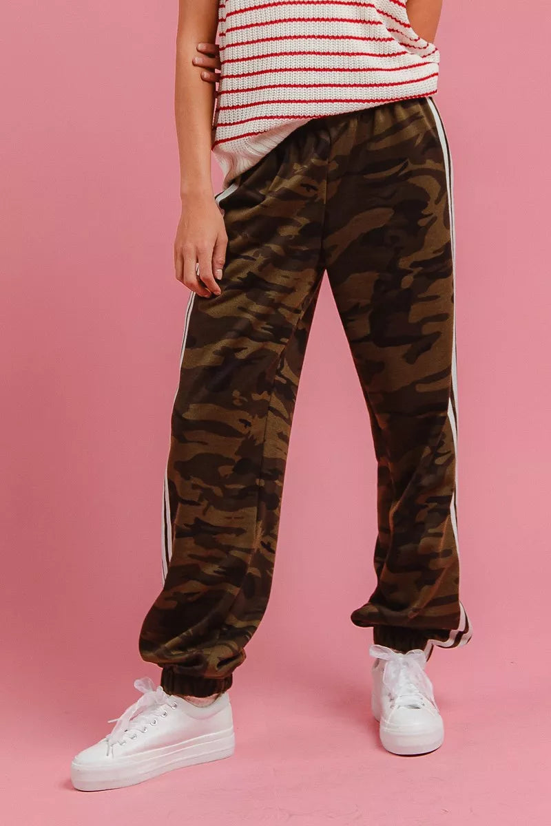 BiBi Side Lines Camouflage Track Pants