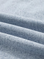 Scalloped Trim Patch Pocket Button Front Denim Vest