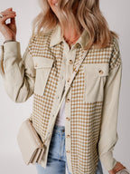 Houndstooth Button-Down Jacket