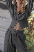 Zip-Up Hoodie and Pants Active Set