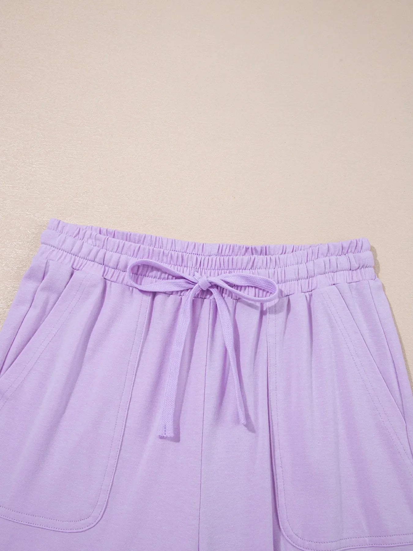 Mineral Wash Casual Round Neck Tank and Loose Drawstring Pants Set