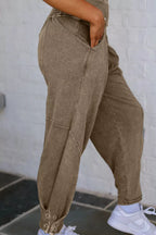 Vintage Wash High-Waisted Balloon Pants