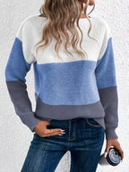Color Block Long Sleeve Sweater