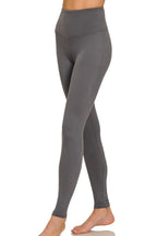 Zenana Premium Microfiber Wide Waistband Leggings