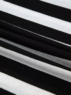 Stripe Slim Fit High Neck Knit Sweater