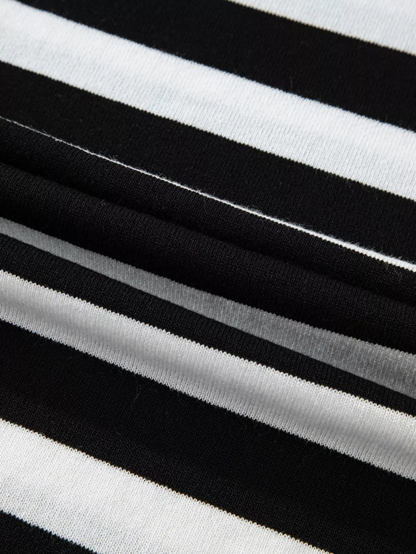 Stripe Slim Fit High Neck Knit Sweater