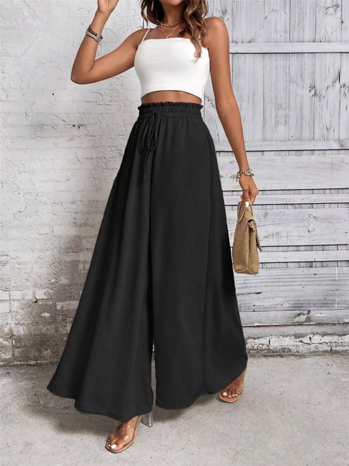 Frill Wide Leg Pants