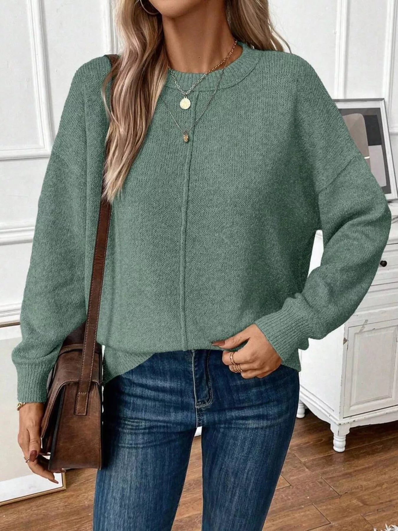 Loose-Fit Dropped Shoulder Sweater