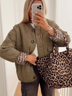 Quilted Button-Down Lightweight Jacket