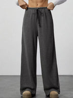 Relaxed Fit Wide Leg Pants