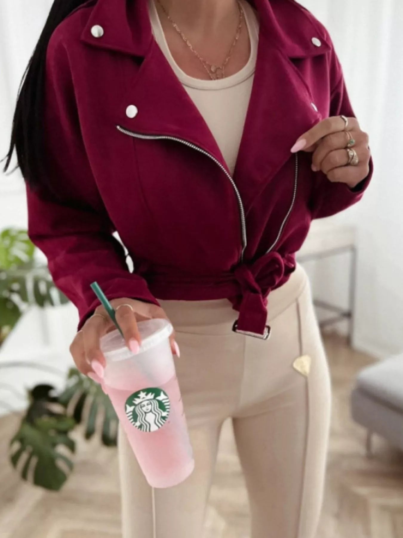 Zip Up Cropped Jacket