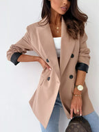 Lapel Collar Long Sleeve Blazer