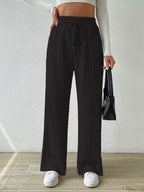 Drawstring Wide Leg Pants