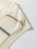 Striped Button-Down Sweater Vest