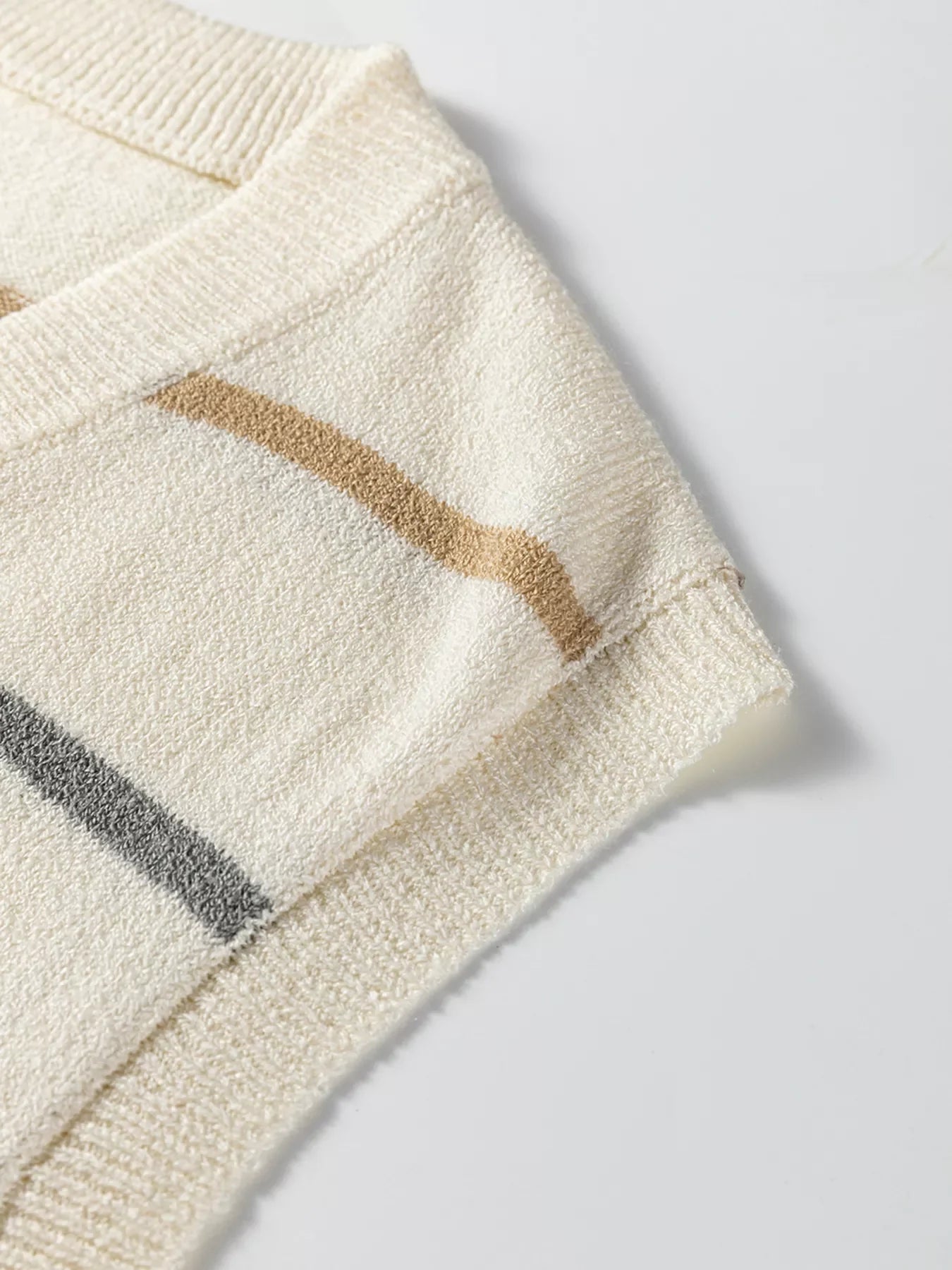 Striped Button-Down Sweater Vest