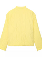 Quilted Lightweight Snap Down Puffer Jacket