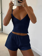 V-Neck Cami and Shorts Set