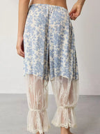 Floral Lace Patchwork Pants