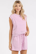 Mittoshop French Terry Crew Neck Top and Shorts Set