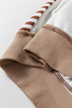 Stripe Colorblock Patchwork Contrast Stitching Sweatshirt