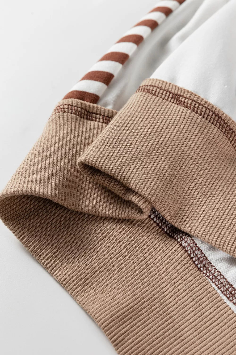 Stripe Colorblock Patchwork Contrast Stitching Sweatshirt