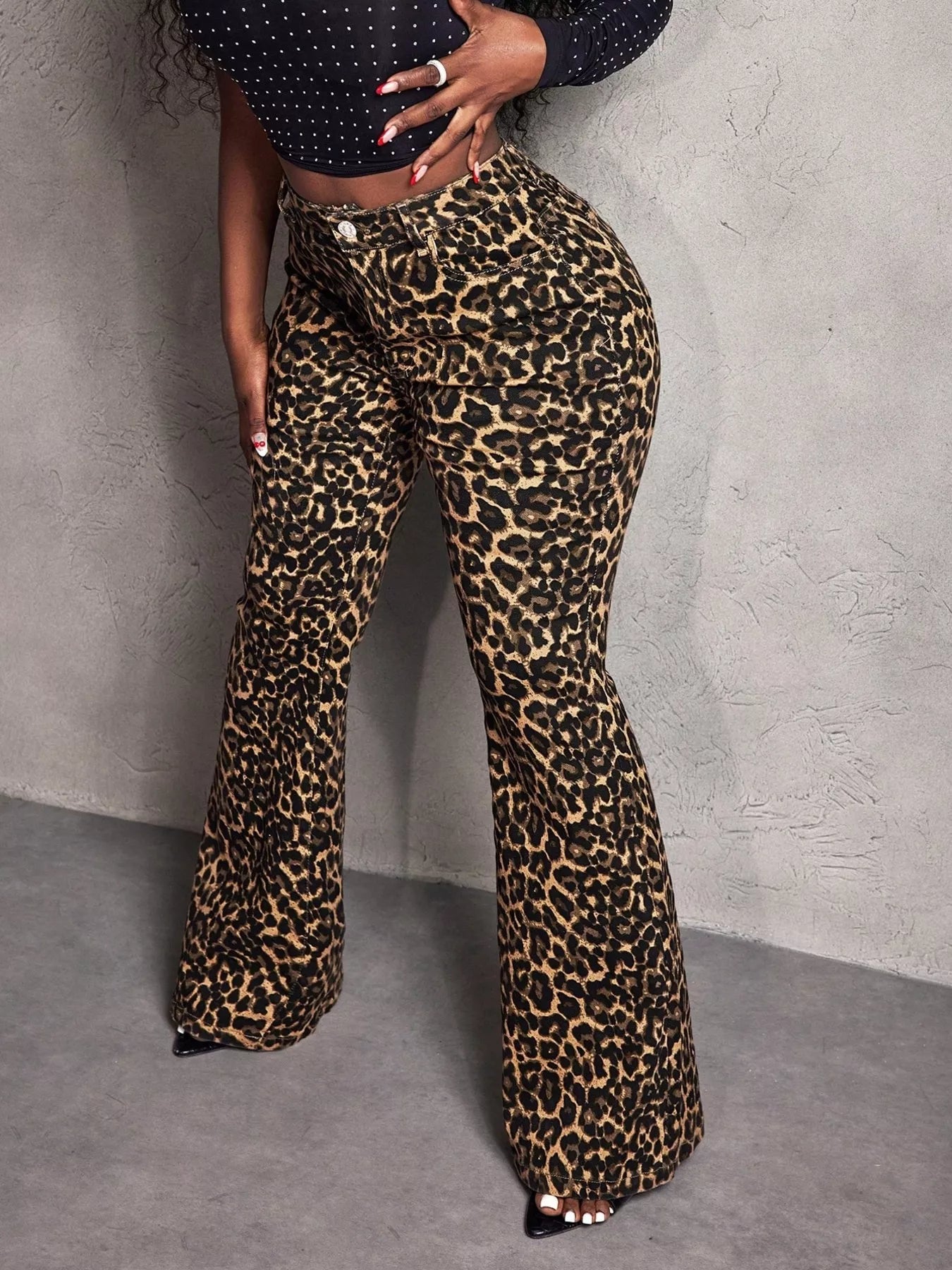 Leopard Wide Leg Pants