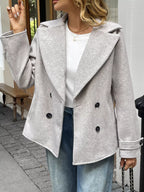 Wool Blend Double-Breasted Jacket