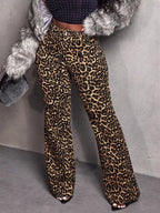 Leopard Wide Leg Pants