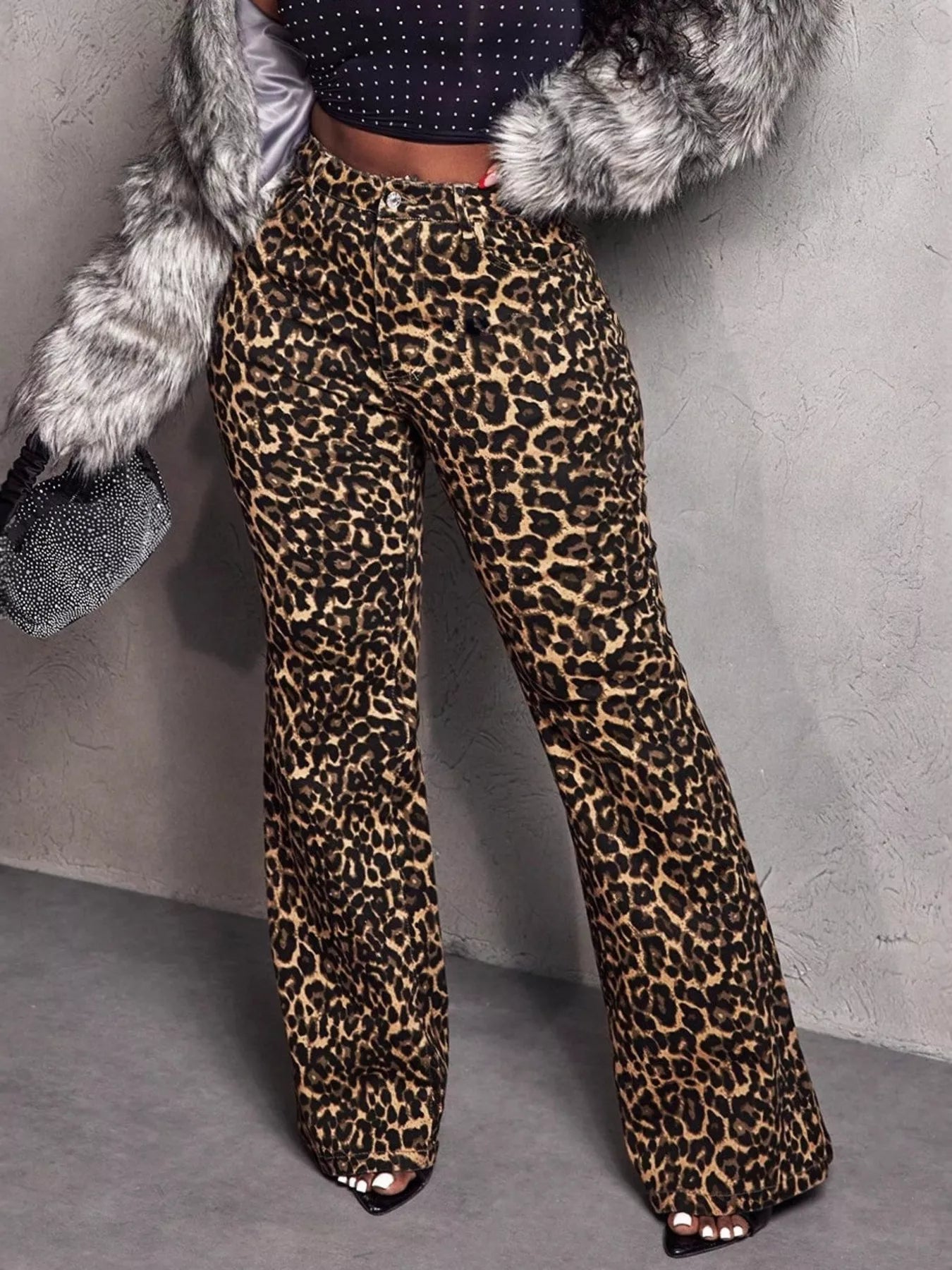 Leopard Wide Leg Pants