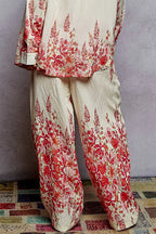 POL Floral Printed Woven Wide Leg Drawstring Pants