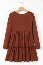 Everleigh Ribbed Frilled Trim High Waist Dress