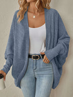 Casual Knit Open Front Cardigan