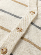 Striped Button-Down Sweater Vest