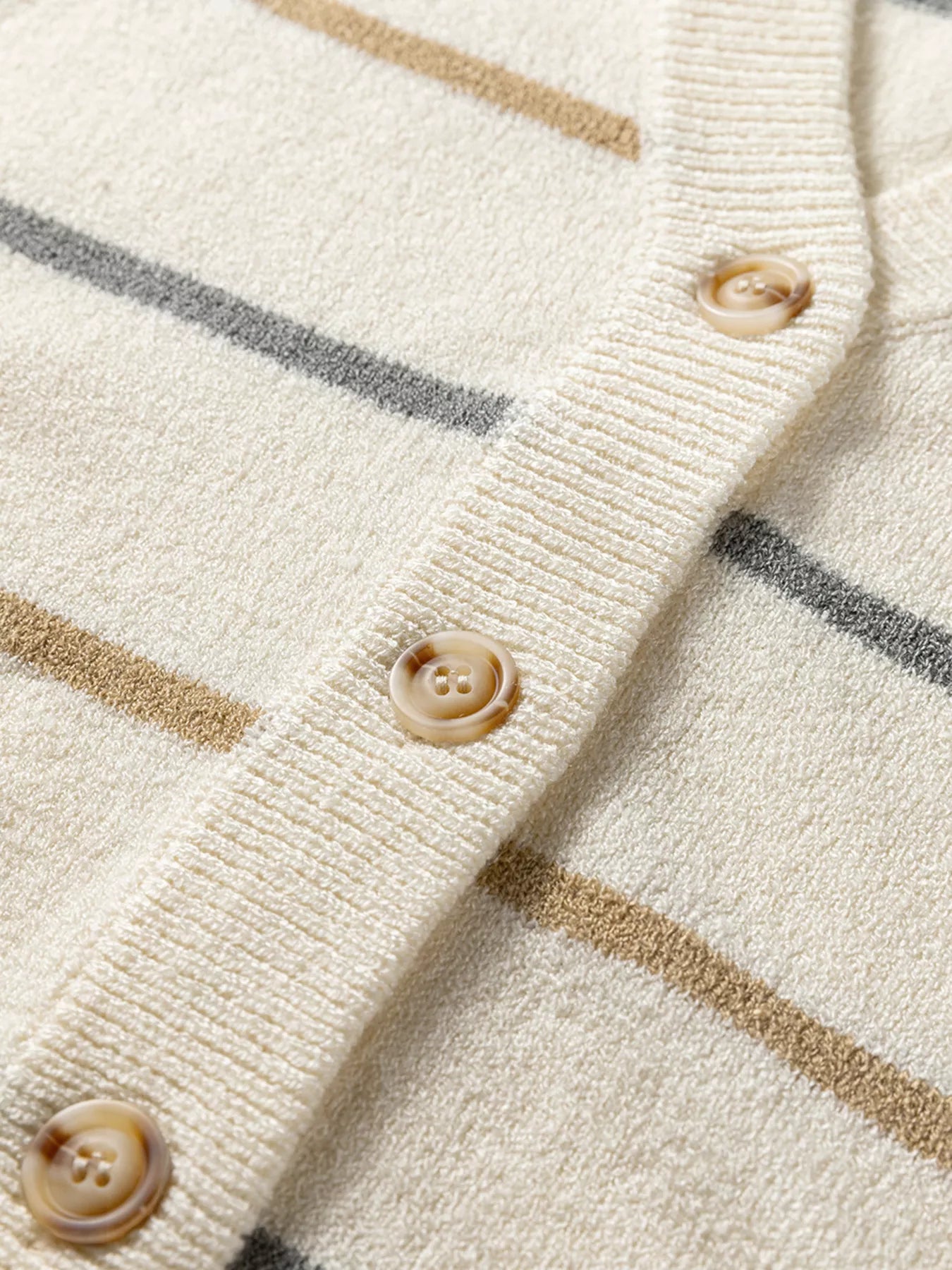 Striped Button-Down Sweater Vest