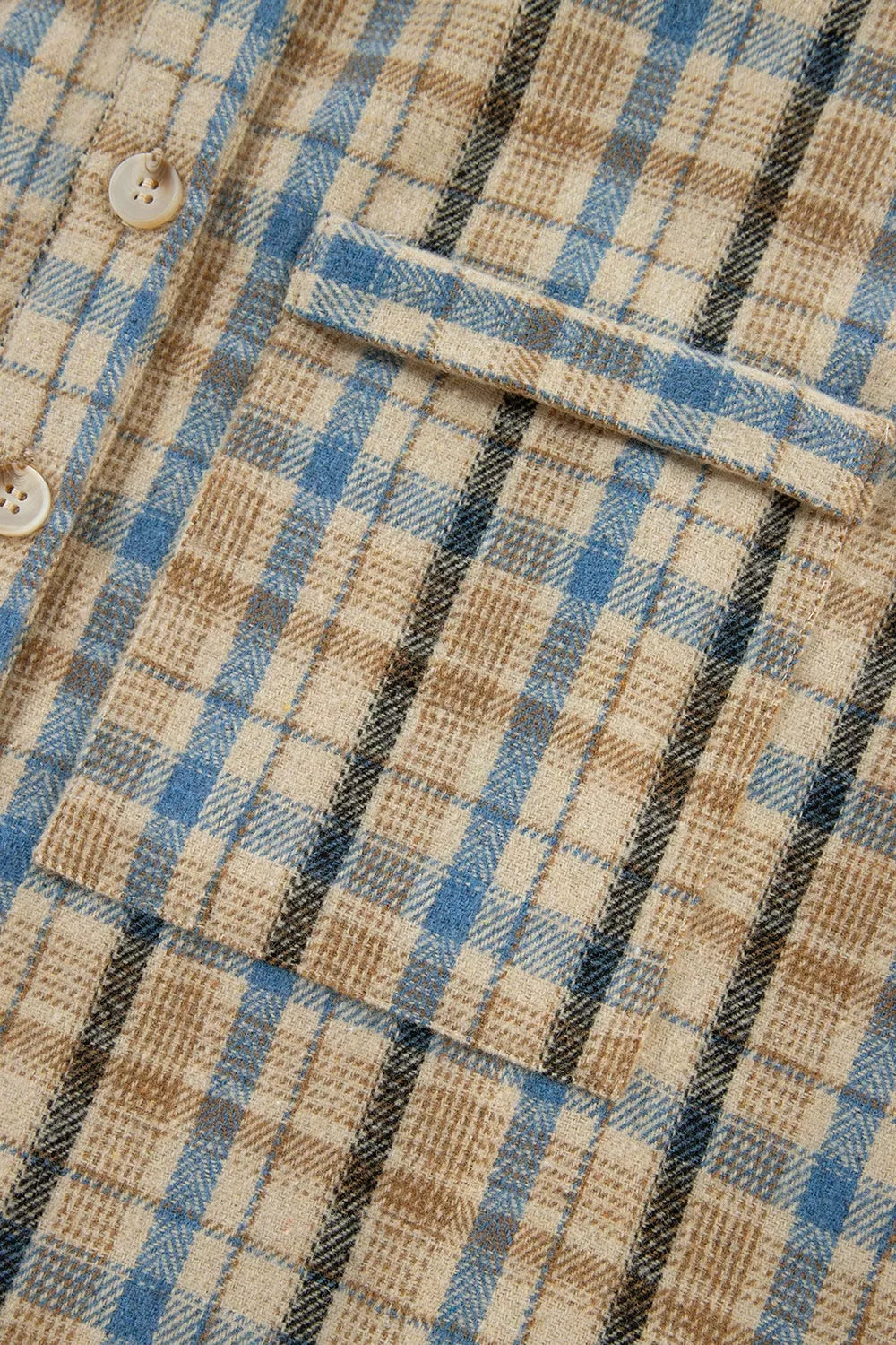 Plaid Drawstring Hooded Flannel Jacket