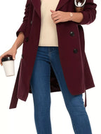 Double Breasted Long Sleeve Coat