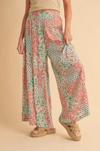 Aemi+Co Printed Wide Leg Pants