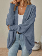 Casual Knit Open Front Cardigan